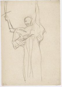 上げられた右に剣を持って立つ 作： Gustav Klimt
